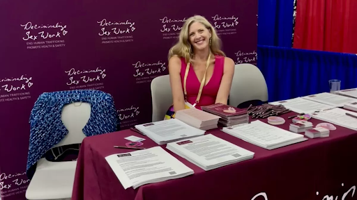 DSW legal director Melissa Sontag Broudo at her conference booth
