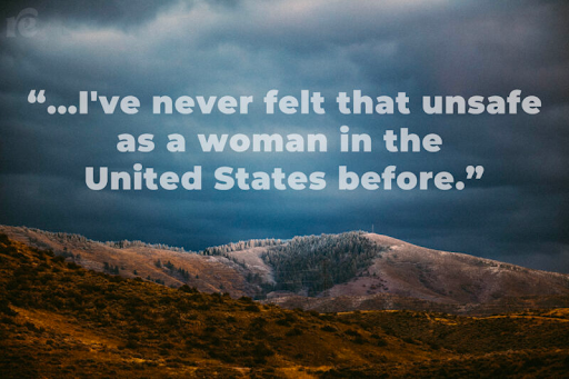 Graphic of mountains, a dark sky, and a powerful quote.