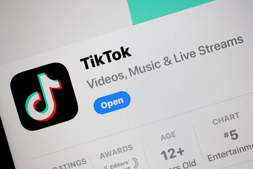 The TikTok app is displayed on an iPhone screen on April 24, 2024.