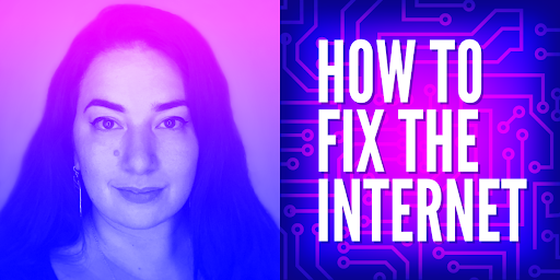 Electronic Frontier Foundation graphic in dark blue and magenta gradient. The phrase 