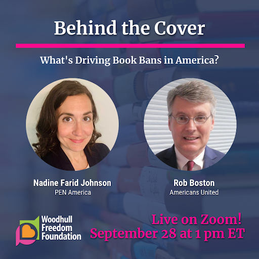 Event Poster for Behind The Cover: What's Driving Book Bans in America?